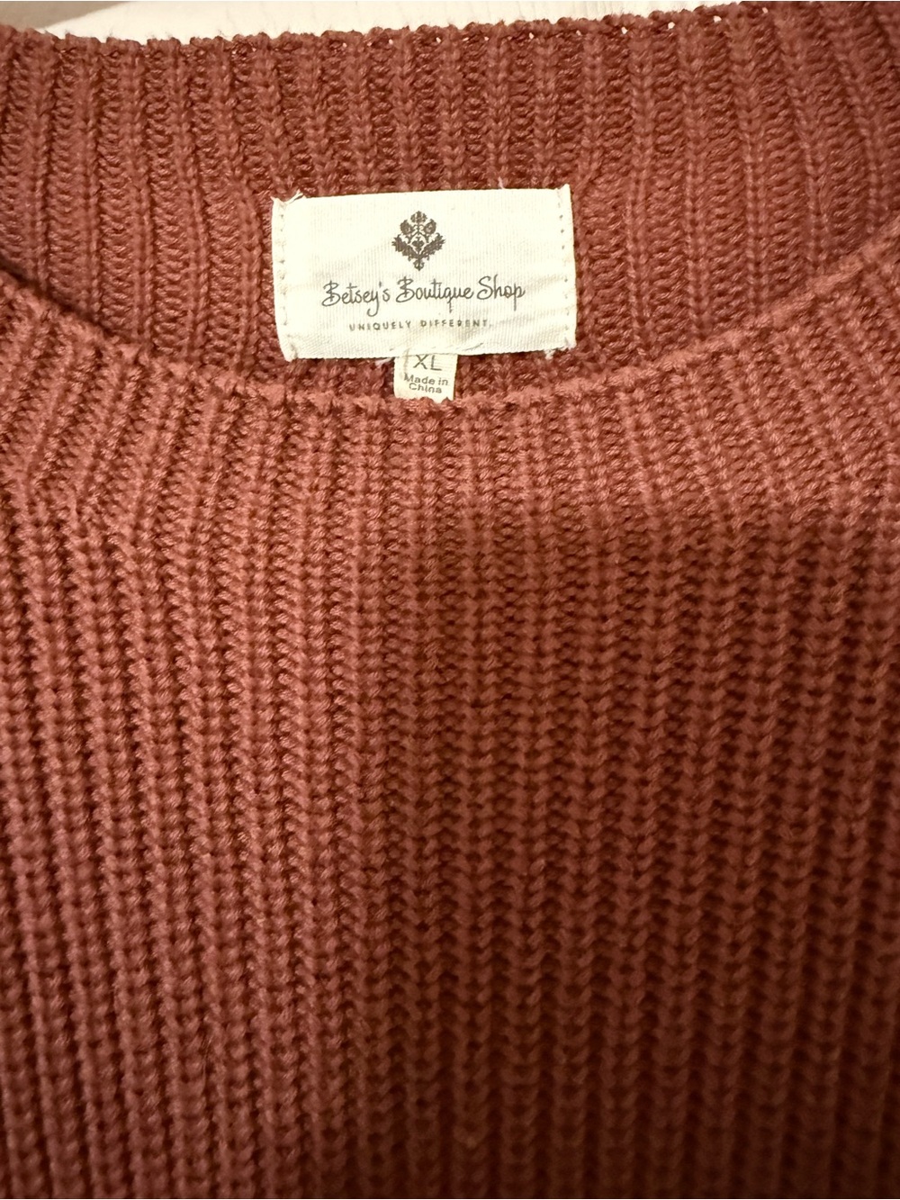 Cozy Rust Knit Pocket Sweater top - Women - Picture 2 of 3